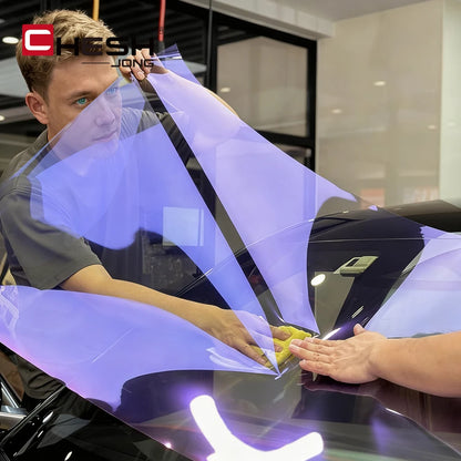 50cm X150/300/600cm Car Side Windshield VLT Purple Glass Tinting Vinyl Solar Chameleon Tint Film Nano Ceramic Proof Accessories