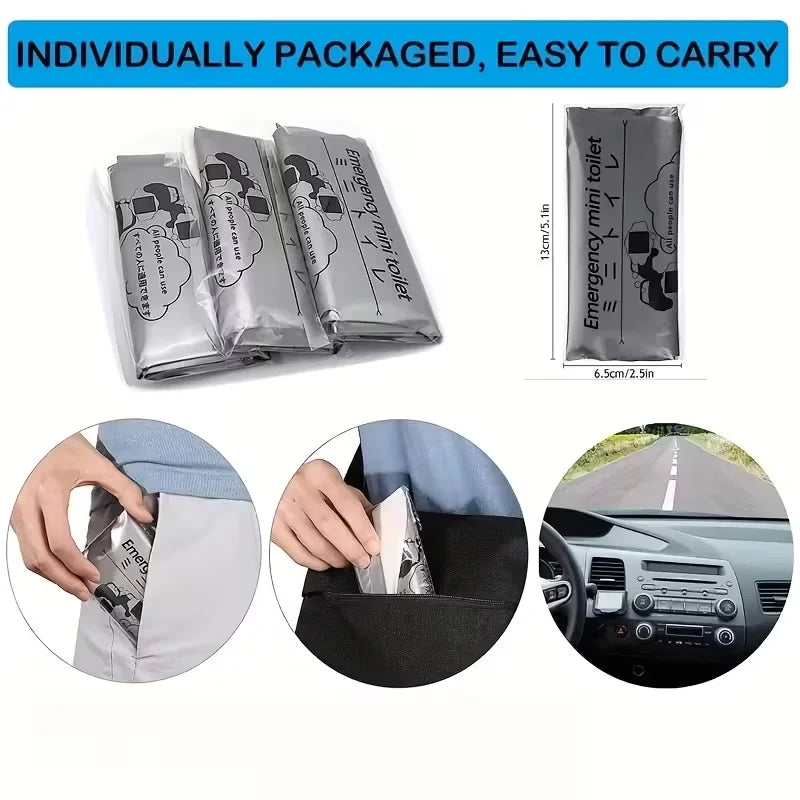 Disposable Urine & Vomit Bags, 700ML Portable Urinal for Women/Men, Emergency Travel, Camping, Traffic Jam, Pregnant, Patient