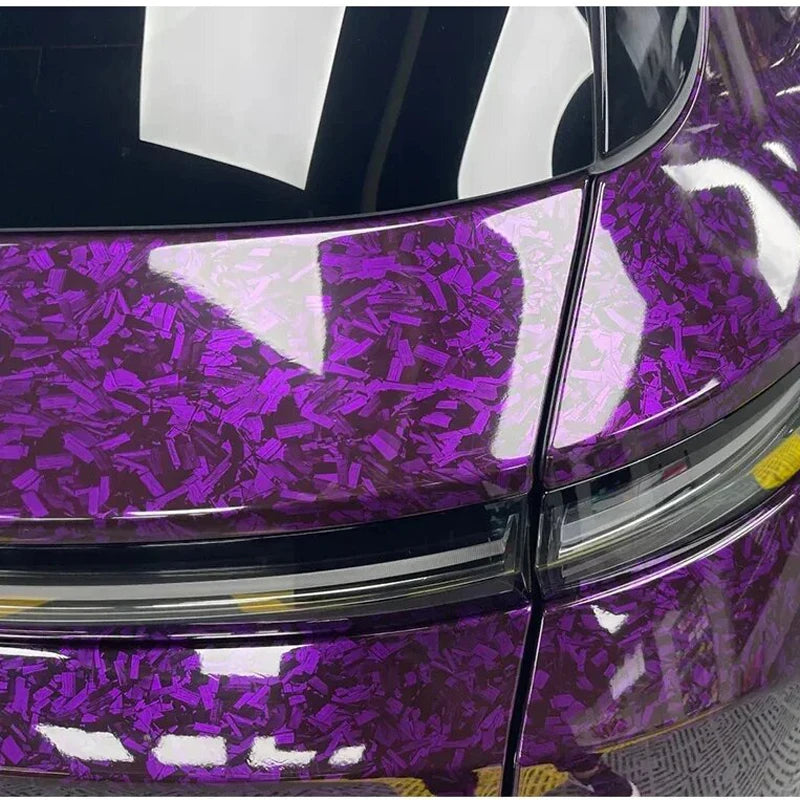 10/20/30/40/50 x 150cm Ultra Glossy Forged Carbon Fiber Vinyl Car Wrap Sticker Film Durable Weatherproof Sticker Easy to Install