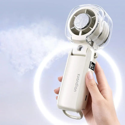 Portable Handheld Misting Fan High Speed Turbo Cooling Spray USB Rechargeable Mini Desk Fan Summer Outdoor Fan