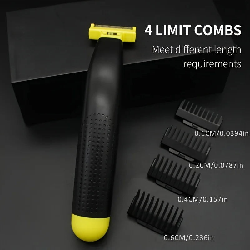 Waterproof Electric Shaver Wet And Dry Body Hair Trimmer USB Rechargeable Razor Men's Beard Trimmer Shaving Machine