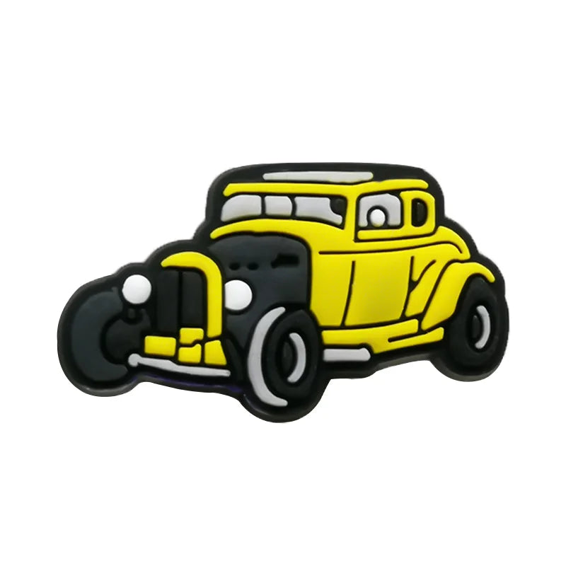 1/25PCS Cool Car Shoe Charms Accessories Pins for Men Boys Muscle Car Supercar Shoe Decorations fit Sandal Sneaker Clog Buckle