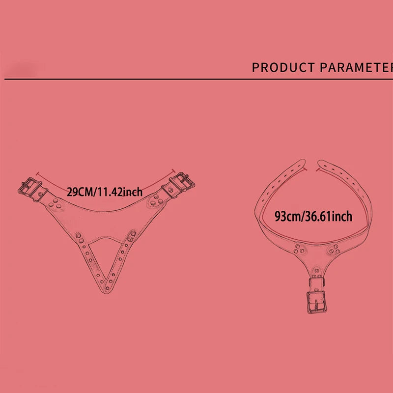 Adjustable Chastity Panties with Metal Buckles BDSM Bondage Fetish Sex Toy for Women Couples Role Play Adult Product