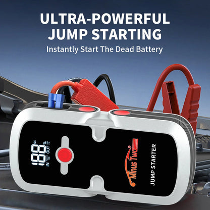 All Engine Portable Jump Starter, Car Battery Booster Power Bank, USB Fast Charging & LED Flashlight Emergency Kit