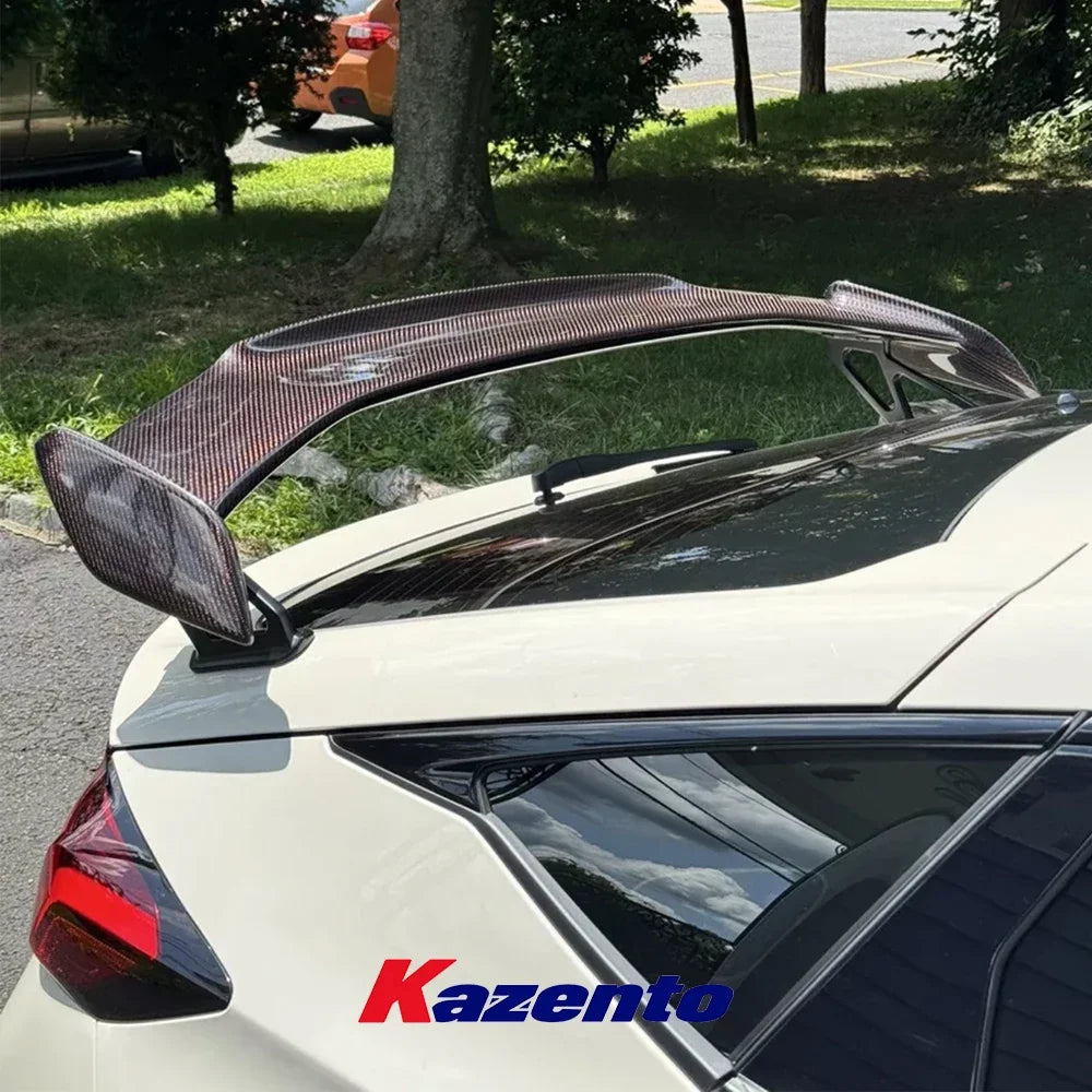 For Honda Type R FL5 2022+ MD Style Dry Hon Red Carbon Fiber Rear Trunk Spoiler Wing（Approximately 1.8kg heavy）