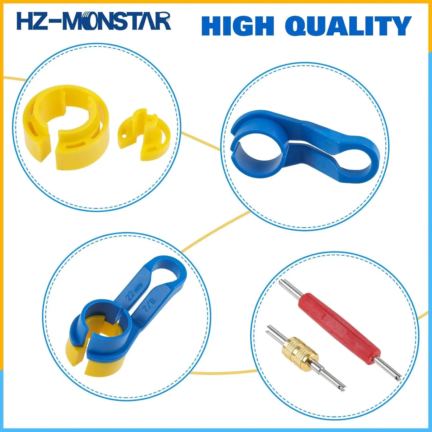 7/16PCS Fuel Line Disconnect Tool Set Auto AC Oil Pipe Quick Removal Tool Angled Fuel Line Replacement Kit
