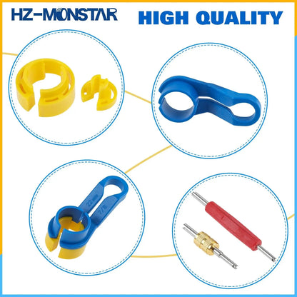 7/16PCS Fuel Line Disconnect Tool Set Auto AC Oil Pipe Quick Removal Tool Angled Fuel Line Replacement Kit