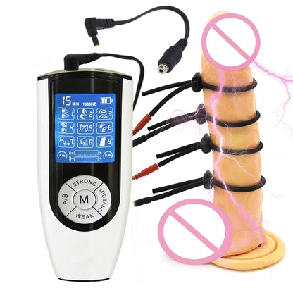 Strongest BDSM Electro Stimulation E-Stim Host Medical Themed Sex Toy Anal Plug Cock Ring Urethral Sound Dilator Pads For Men