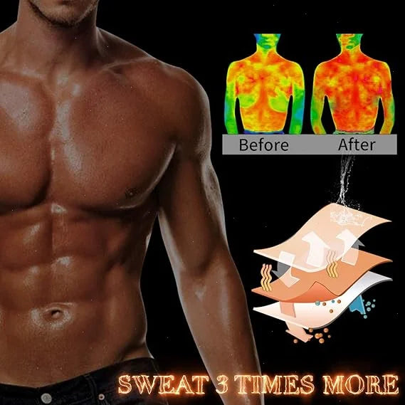 Men Sauna Zipper Waist Trainer Vest Slimming Shirt Tank Top Trimmer Body Shaper Compression Undershirt Fat Burner Workout Tops