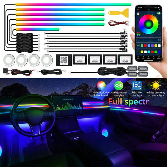 22 In1 Car Acrylic LED Ambient Lights For For Nissan Altima Rogue Clio Kaptur Eclipse For BMW F30 F31 F10 F11 F07 F18 G30 G38
