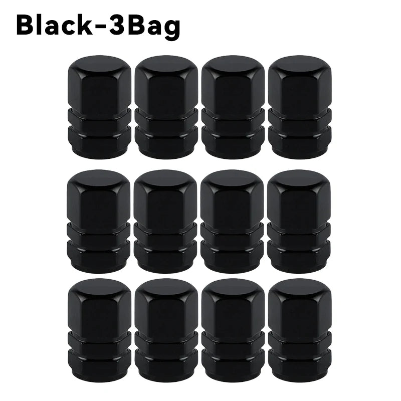 Silver Black Blue Aluminum Alloy Car Valve Cores Tire Valves Caps Air Pump Caps Tuning Products Accessories Replacement