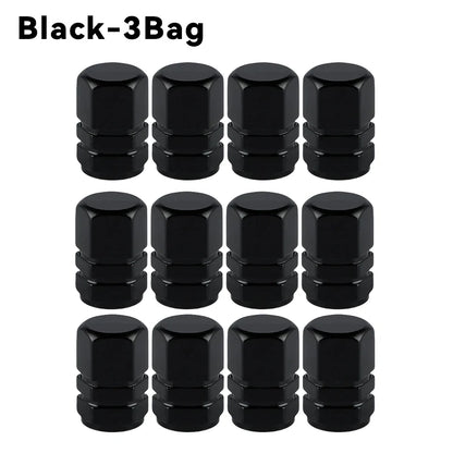 Silver Black Blue Aluminum Alloy Car Valve Cores Tire Valves Caps Air Pump Caps Tuning Products Accessories Replacement