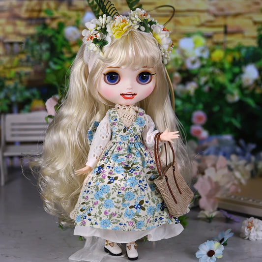 ICY DBS Blyth doll 30cm white skin, curly hair, matte face, various styles of nude dolls and other options, suitable for gift