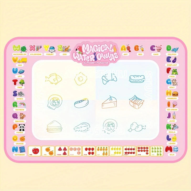 Magic Water Canvas with Pens Reusable Magic Water Drawing Mat for Children Educational Toys for Kids Christmas Gift