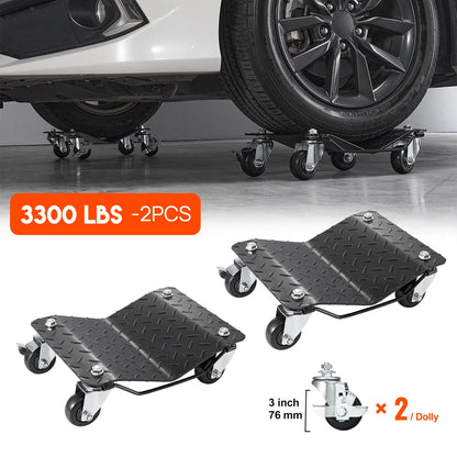 Car Dolly Wheel Tire Moving 3ton (6600lbs) Heavy Duty Skate Auto Repair Jack