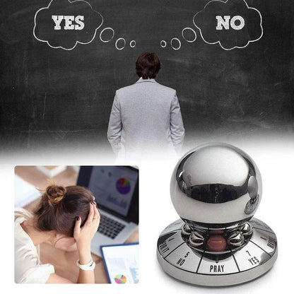 Fate Prophecy Lucky Decision Ball Metal Desktop Fidget Toy Finger Rotator Stress Relief Home Office Decor Gift for Adults