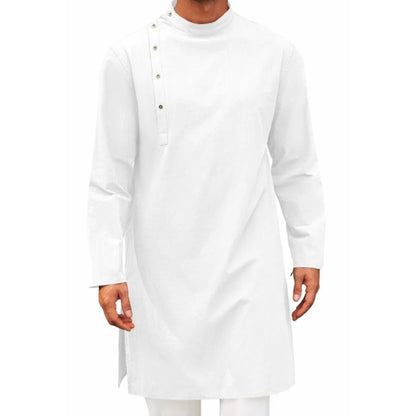 Mens Arab Long Shirt Traditional Muslim Thobe Kaftan Casual Wear Muslim Fashion