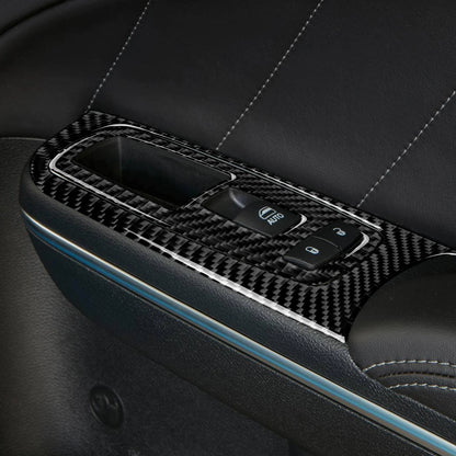 For Chrysler 300 (2011-2014) Car Center Console Gear Shift Panel Steering Wheel Cover Carbon Fiber Interior Sticker Accessories