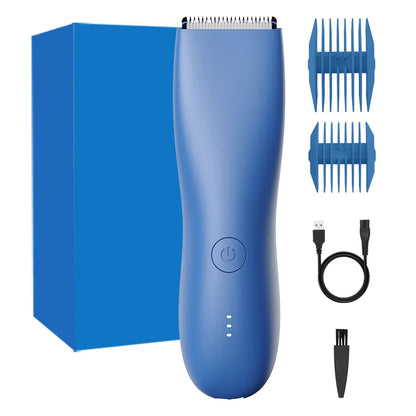 [IPX6] Men's Groin/Body Trimmer w/ SkinSafe - Foil Blades & Precision, Rechargeable Ball Shaver for Sensitive Skin