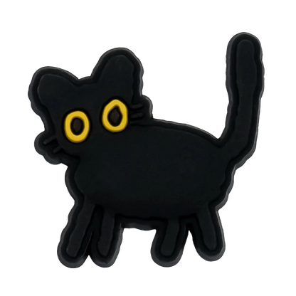 1/100pcs Cat Pin for Shoe Sphinx Orange Cat Black Cat Cute Shoe Charms for Women Girl Kids Sandal Accessories Buckle Decorations