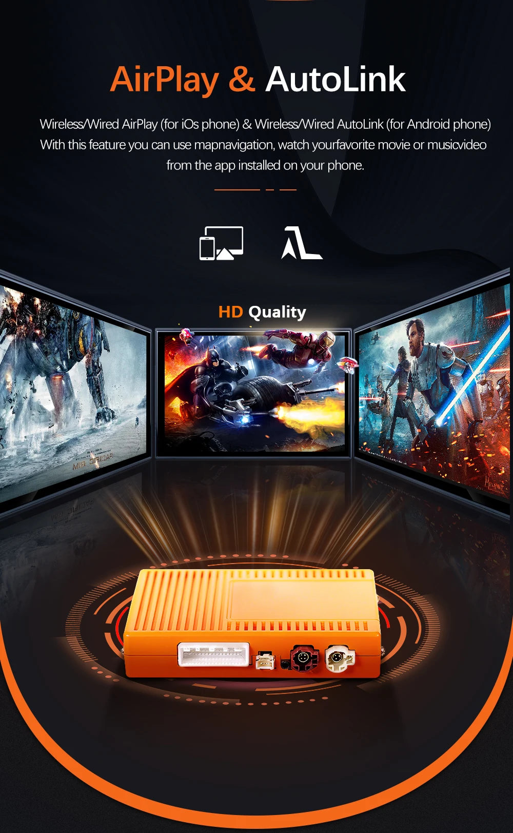 Wireless CarPlay Module For Nissan Pathfinder 2013-2019 QX60 QX70 QX80 Android Auto Car Play