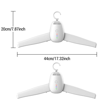 1/2 Portable Electric Clothes Dryer Hanger Warmer 220V Outdoor Travel Garment Clothing Shoes Heater Quickly Drying & Sterilizing