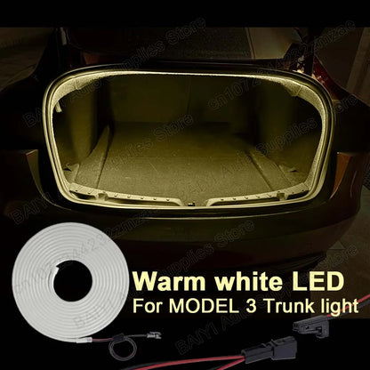 For Tesla MODEL 3 highland Car trunk light bar, Plug & play Rear luggage decoration lights, LED Car interior atmosphere light