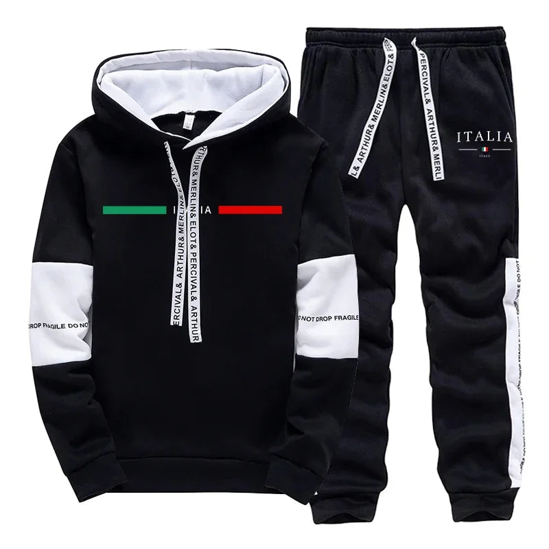 Daily Men's Tracksuit Casual Quality Autumn Winter Sports Hooded Single Sweatshirts And Sweatpant Comfort Outdoor Jogging Simple