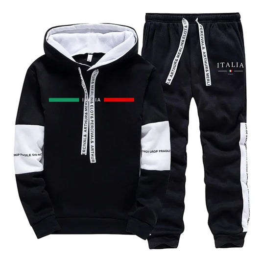 Daily Men's Tracksuit Casual Quality Autumn Winter Sports Hooded Single Sweatshirts And Sweatpant Comfort Outdoor Jogging Simple