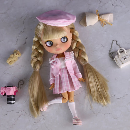 ICY DBS Blyth Doll 1/6 Joint 30cm tan Skin Matte Face Girl Set Doll BJD Toy Gift