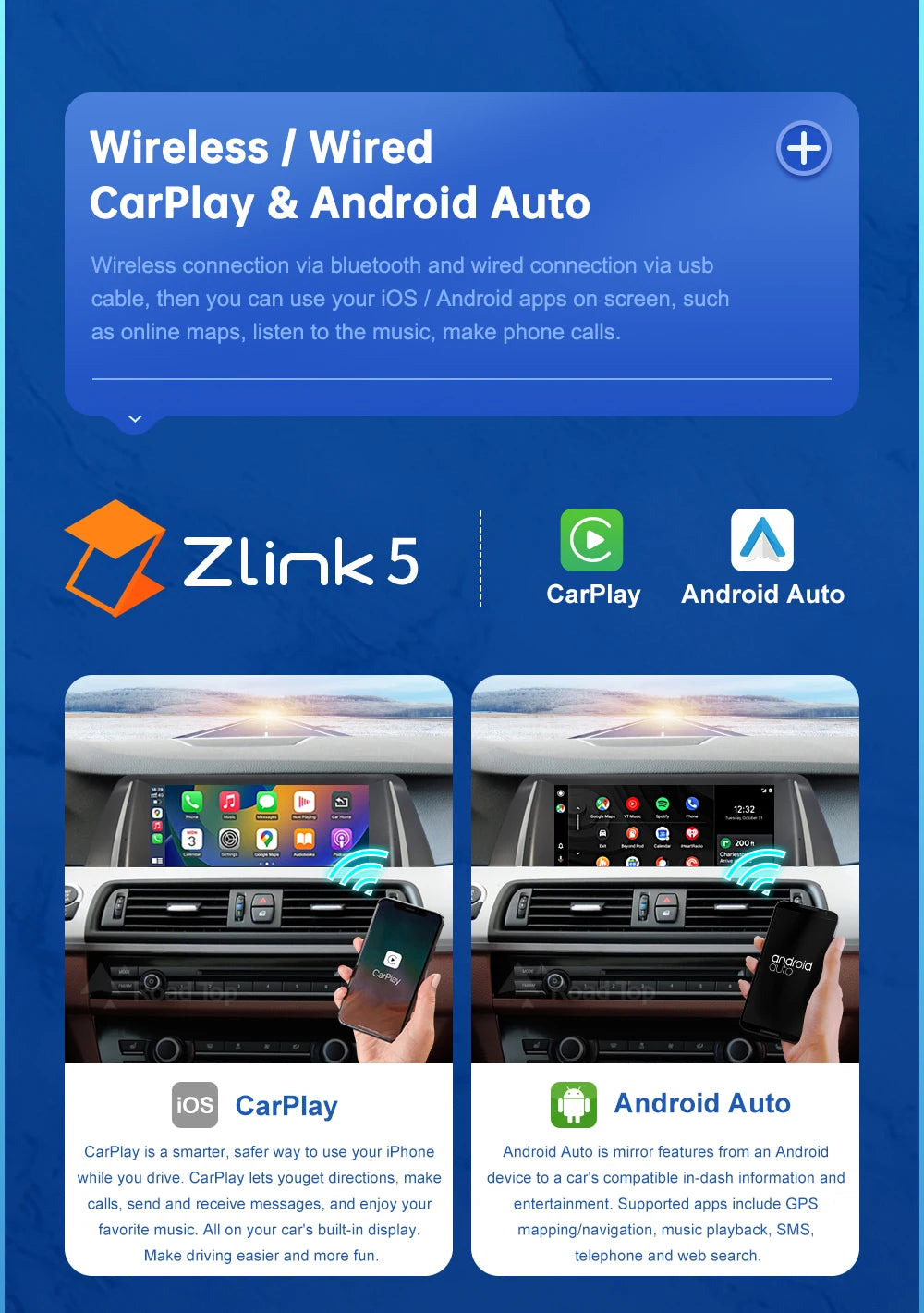10.25 Inch Linux Display Multimedia Player For BMW Car 5 Series F10 F11 2011-2017 CIC NBT GPS Carplay Touch Screen