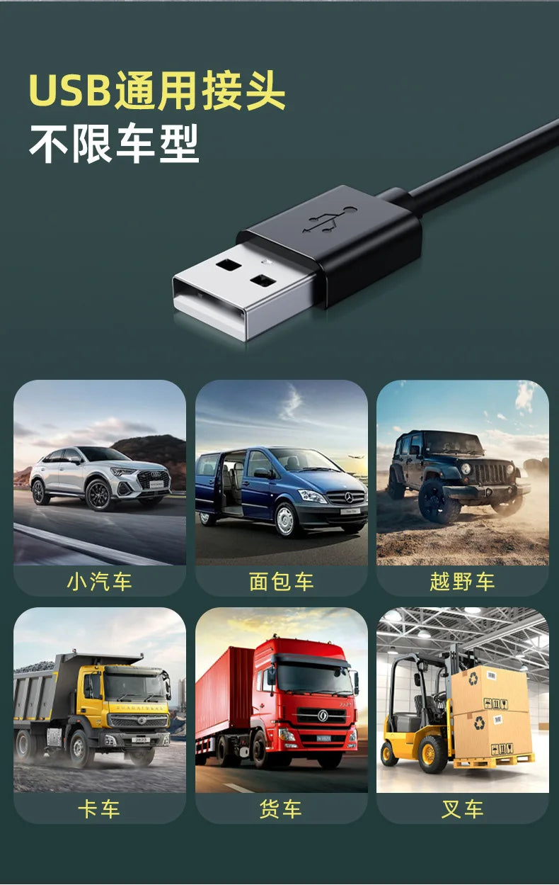 New Clip-On Dual-Head Rear Car Fan, Multifunctional Backseat Vehicle Fan