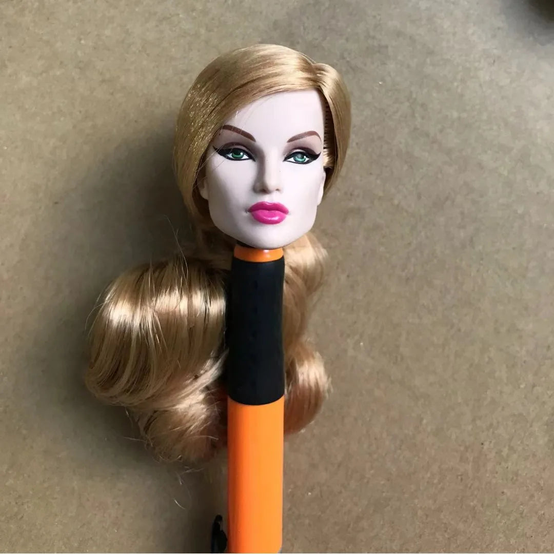 FR Rare Face Doll Heads White Brown Beige Skin Doll Figures Collection Doll Accessories Heads