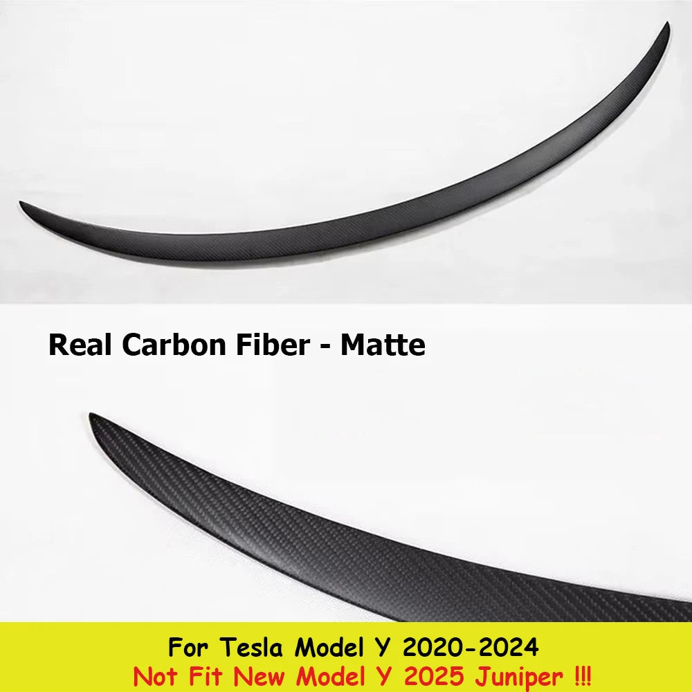 For Tesla Model Y 2024-2020 Spoiler Model 3 Highland 2017-2026 Trunk Wing Real Carbon Fiber Original Modely Car Accessories