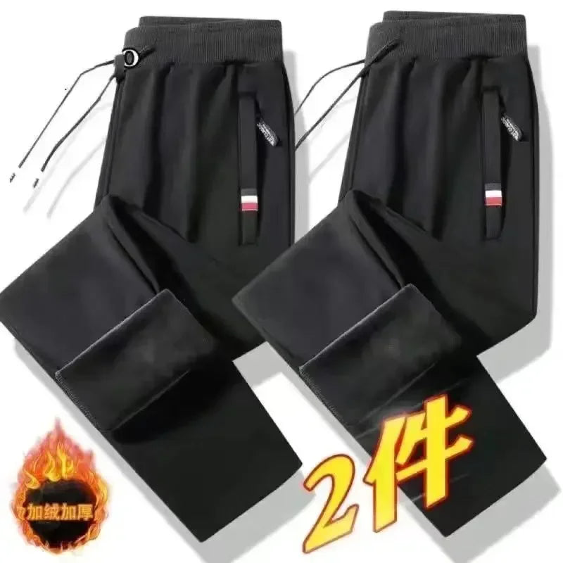 Autumn Winter Plush Thickened Sports Pants for Men  Warm Casual Joggers Pants Loose Leggings for Men Sweatpants