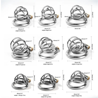 Small Penis Lock Male Steel Cock Cage Chastity Device Penis Ring Erotic Metal Bondage Husband Loyalty Sex Toys For Men