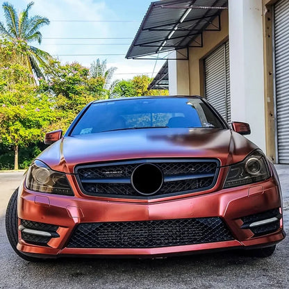 XVIP AMG Style Front Bumper Grille For Mercedes Benz C-Class W204 2008-2014 C180 C200 C350 S204 Glossy Black GTR Style Grille