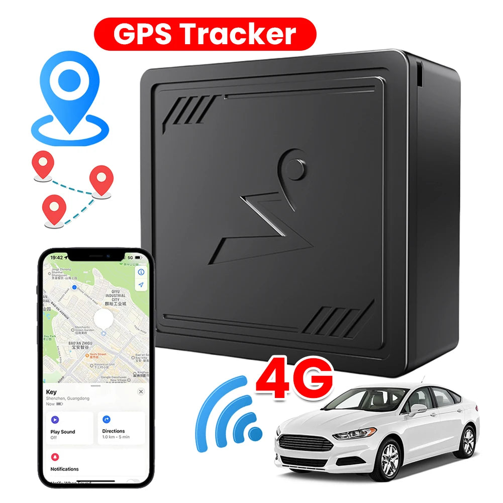 4G GPS Tracker with App Real Time Car Tracking Device Anti-Lost Recording Tracking Device for Elderly Children Pets Car