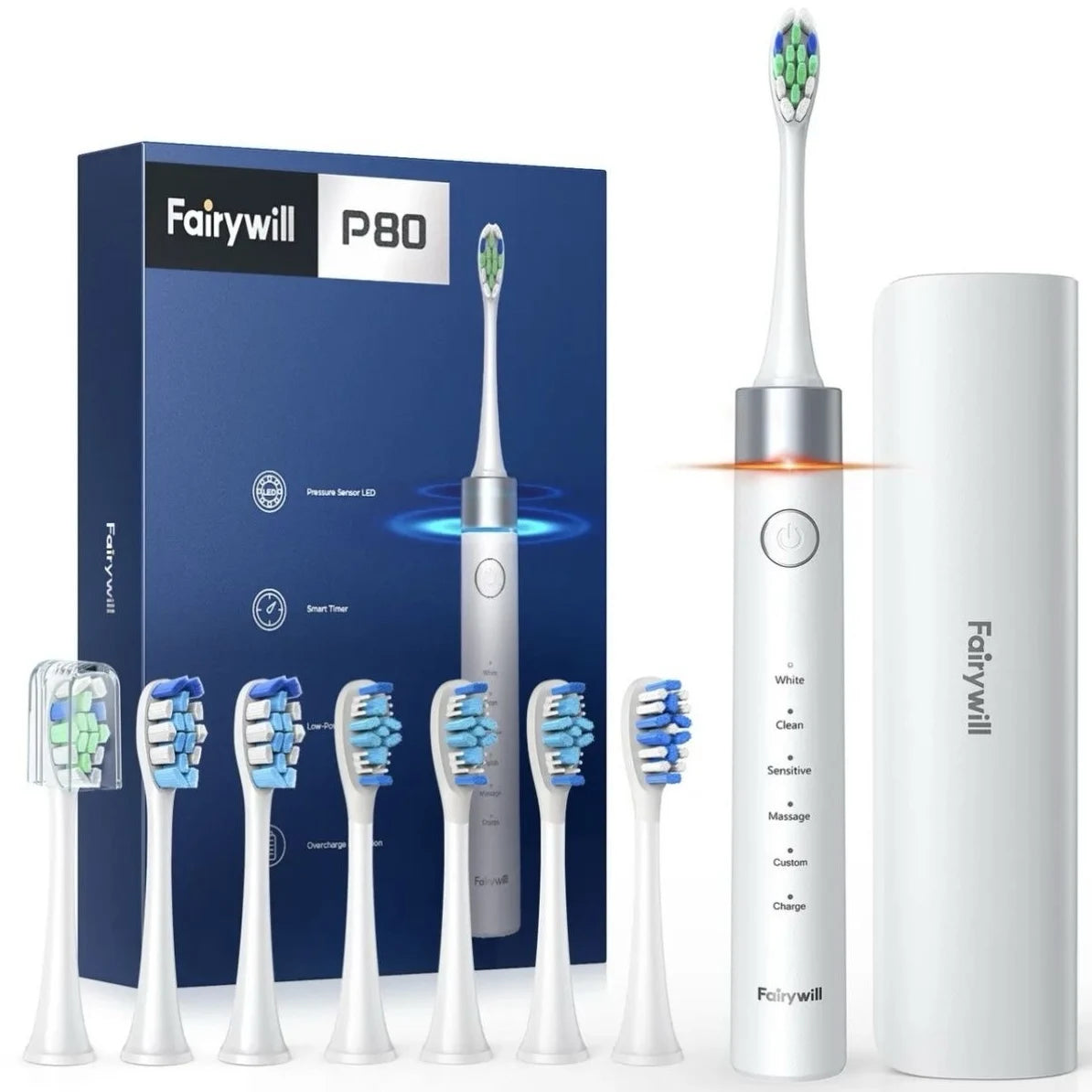 Fairywill P11 T9 P80 Electric Toothbrush Heads