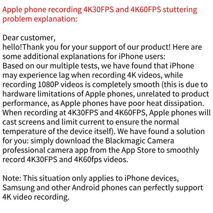 Magnetic Phone Selfie Monitor Screen for Smartphone Rear Camera Selfie Vlog Live Stream for iPhone Android phone