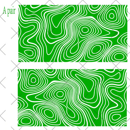 Topography Map A Pair Car Sticker for Triangular Window Decoration Universal All Vehicles Accessories PVC Waterproof Vinyl Decal