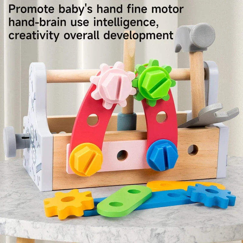 Montessori Wooden Carpenter Tool Set Toy Take Exercise Children Daily Practical Life Skill Toys Early Educational Game Toys Gift