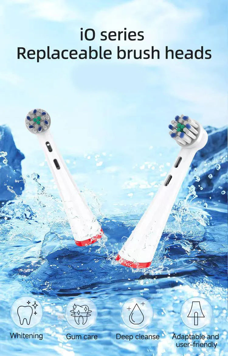 iO Replacement Brush Heads Compatible with Oral B IO 2/3/4/5/6/7/8/9/10 Electric Toothbrush, Cross Clean Toothbrush Head Refill