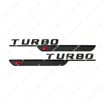 2024 New Letters Numbe TURBO E PERFORMANCE Emblem Car Fender Trim Badge Sticker For W206 C63s GLC63s Accessories