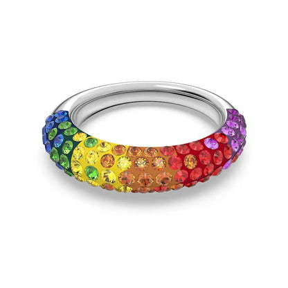 New Cross Diamond Fashion Color Crystal Mixed Cut Open Ring