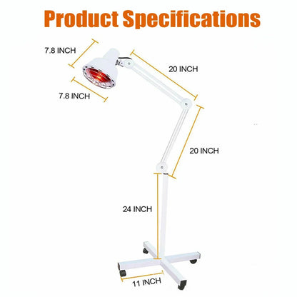 Far Infrared Heat Lamp for Full Body ‌275W Adjustable Floor Lamp Relieves Muscle Joint Pain Promotes Skin Care