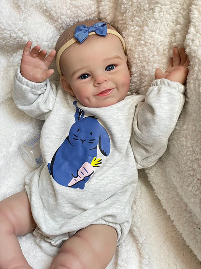 Cokela 20inch/50cm Real baby doll Real Soft Touch Baby Realistic Silicone Reborn Baby Doll With Hand-Drawing Hair