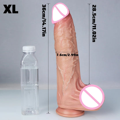 3Colors Penis Super Realistic Veins Soft Dildo Male Silicone Genitals Vaginal Masturbation Suction Cup Dick Woman Anal Sex Toy
