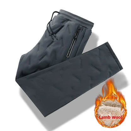 Lamb Velvet Lined Cotton Pants Men's Autumn Winter New Loose Large Size Northeast Cold Proof Warm Trousers