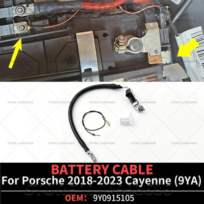 For Porsche 2018-2023 Cayenne 9YA Battery Replacement Negative Cable Sensor Kit OEM 9Y0915105 9Y0915105QY 9Y0915105LY 9Y0915107